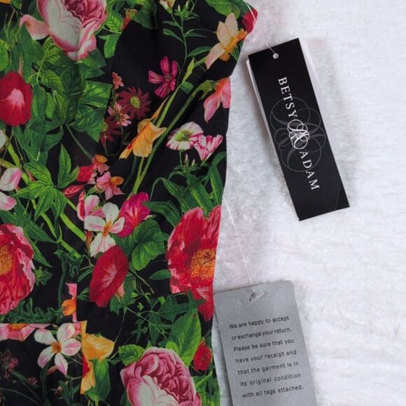 NWT Betsy And Adam Floral Halter Maxi Dress - Picture 2 of 4